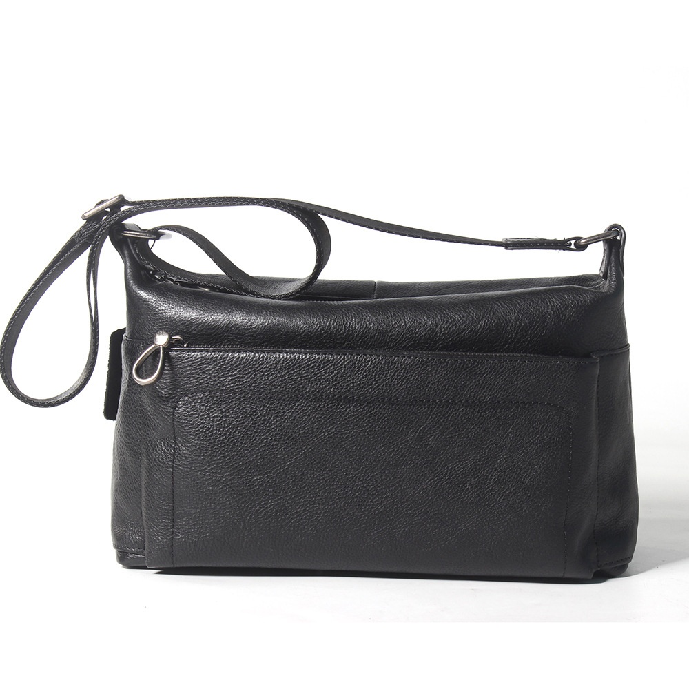 Men's Crossbody Shoulder Bag Horizontal Style First Layer Cowhide Tree Paste Vegetable Tanned Leather Casual Business Genuine Leather Men's Bag