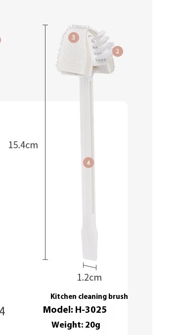 SPSAUCEBathroom Kitchen Groove Gap Brush Cup Cover Groove To Dead Corner Household Cleaning Brush