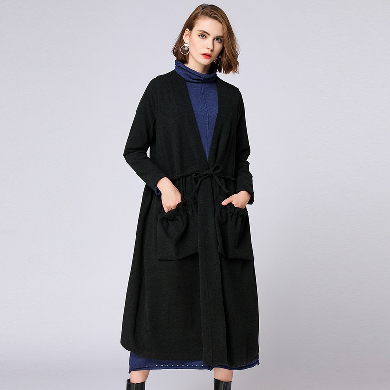 Plus Size Women's Clothing Fat Mm Autumn And Winter Big Brand Windbreaker Women's Fashionable And Versatile Medium And Long Temperament Thickened Brushed Coat