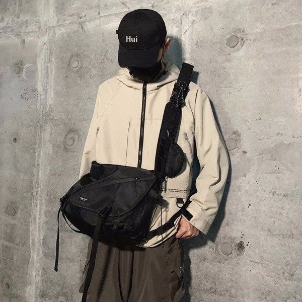 Men's Work Bag Messenger Bag Cross Bagy Brand Harajuku Functional College Student Postman Computer Casual Shoulder Bag Women