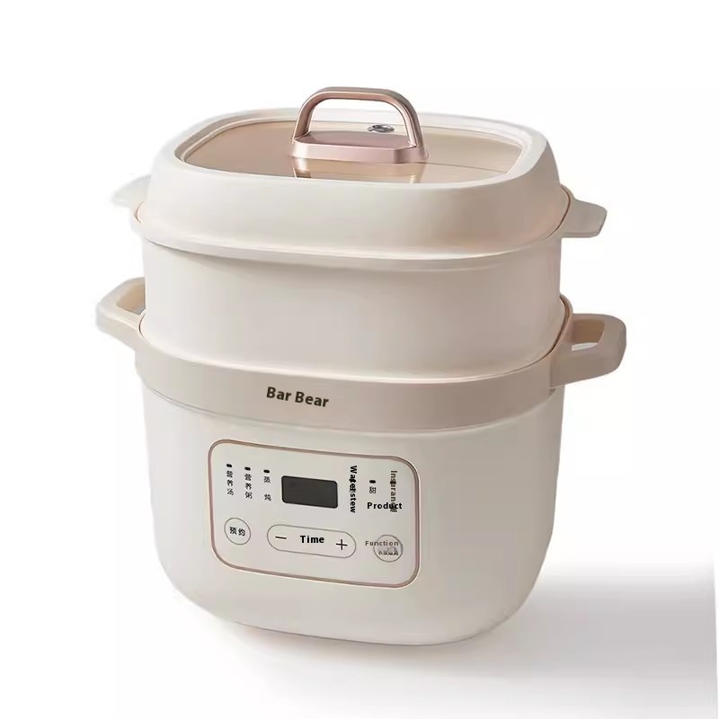 Bear Electric Stew Pot DDZ-D16 C1 Upper Steamer And Lower Stew Electric Stew Pot Water-proof Stew Pot Porridge Pot Bird's Nest