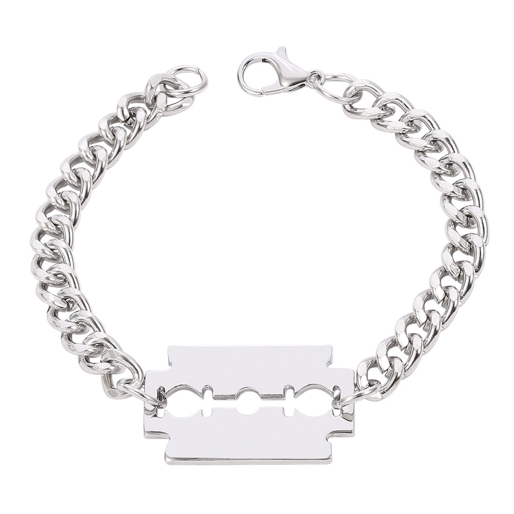 European And American Thorn Hip-hop Fashion Simple Razor Blade Chain Bracelet Jewelry