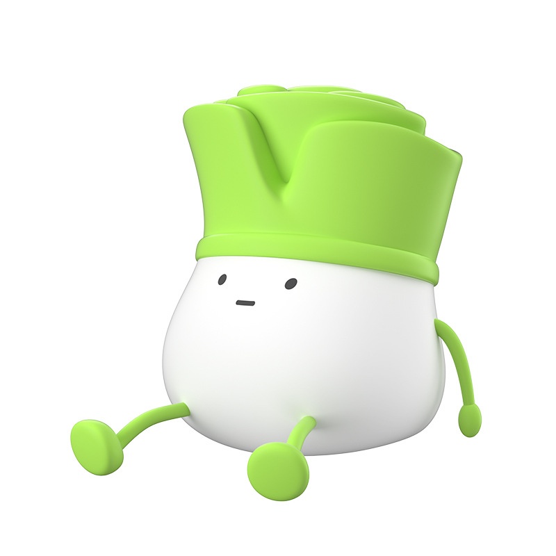 08 Leek Pat Light Silicone Light Girls' Children's Bedroom Sleeping Charging Decompression Creative Soft Light Night Light