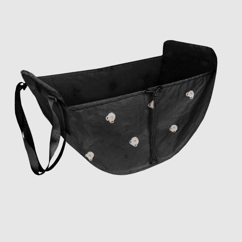 Bear Print Car Storage Bag Rear Seat Back Hanging Storage Bag