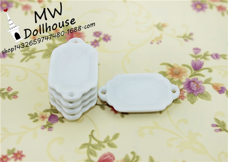 52 DOLLHOUSEMiniature Food Play Scene Model Doll House Accessories Mini40mm Ceramic Food Dish C3024