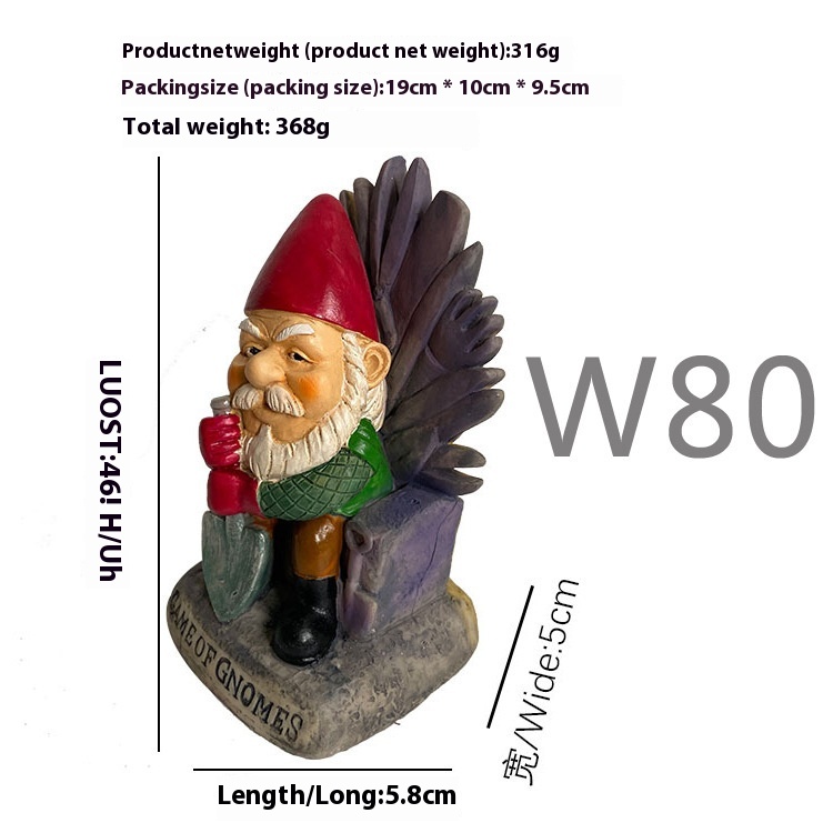 Product Dwarf Iron King Game Resin Ornaments Garden Creative Micro Landscape Sculpture Craft Art