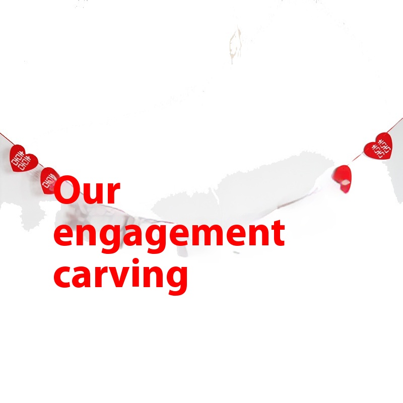 Engagement Latte Strips Non- Woven Fabric We Are Engaged Engagement Decoration Wedding Latte Flags Wedding Supplies Collection