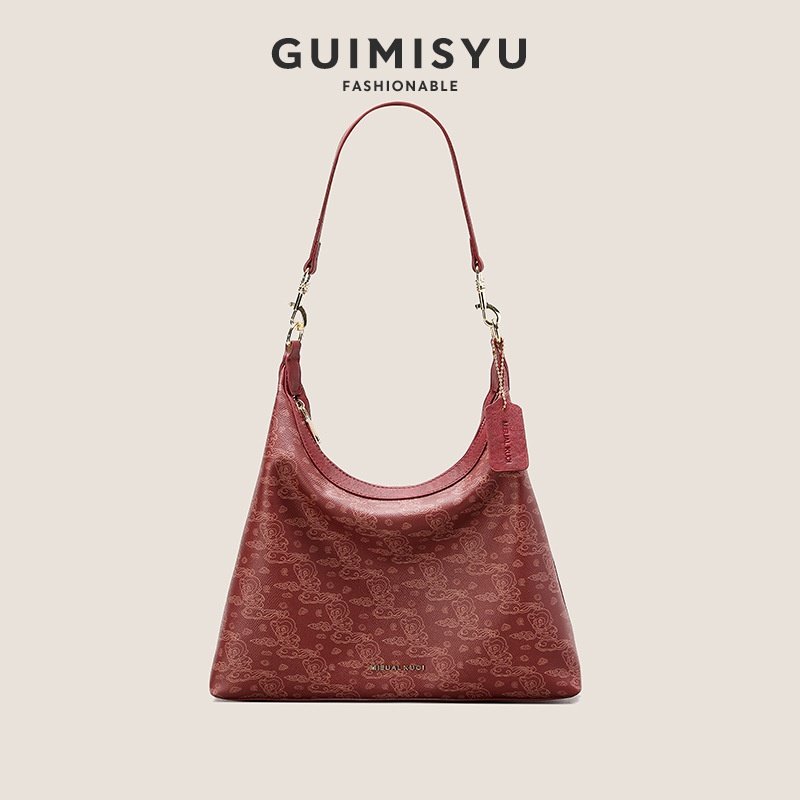 High-end All-match Bride Red Bag Women's Large Capacity Commuter Underarm Bag Chinese Wedding Bag