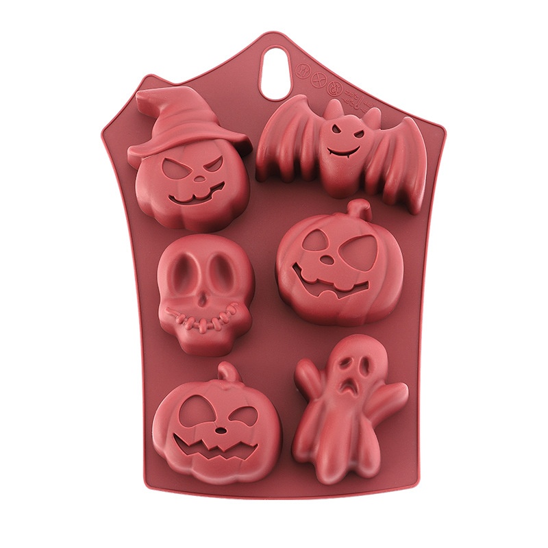 Halloween Silicone Cake Mold Pumpkin6 Shape Mold Kitchen Home High Temperature Resistant Baking Cake Special