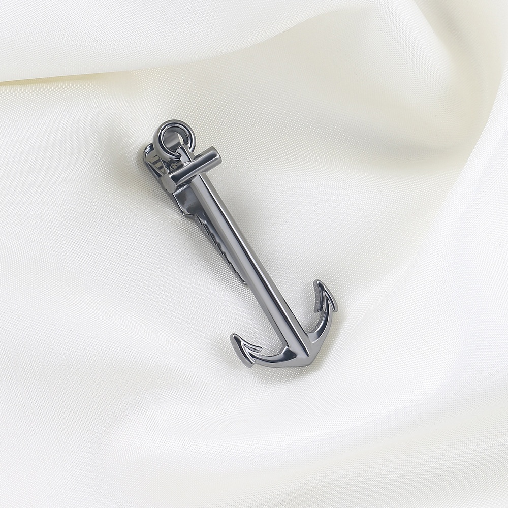 Gun Black Anchor Shape Metal Tie Clip Men's Business Casual Tie Pin Korean Style Tie Clip
