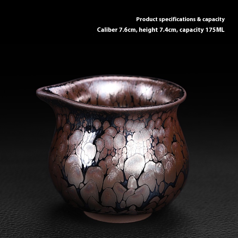 Jianzhan Oil Drop Fair Cup Teapot Tea Set Tea Set Kung Fu Tea Set Tea Ceremony Accessories Home Office Ceramic Public Single Teapot