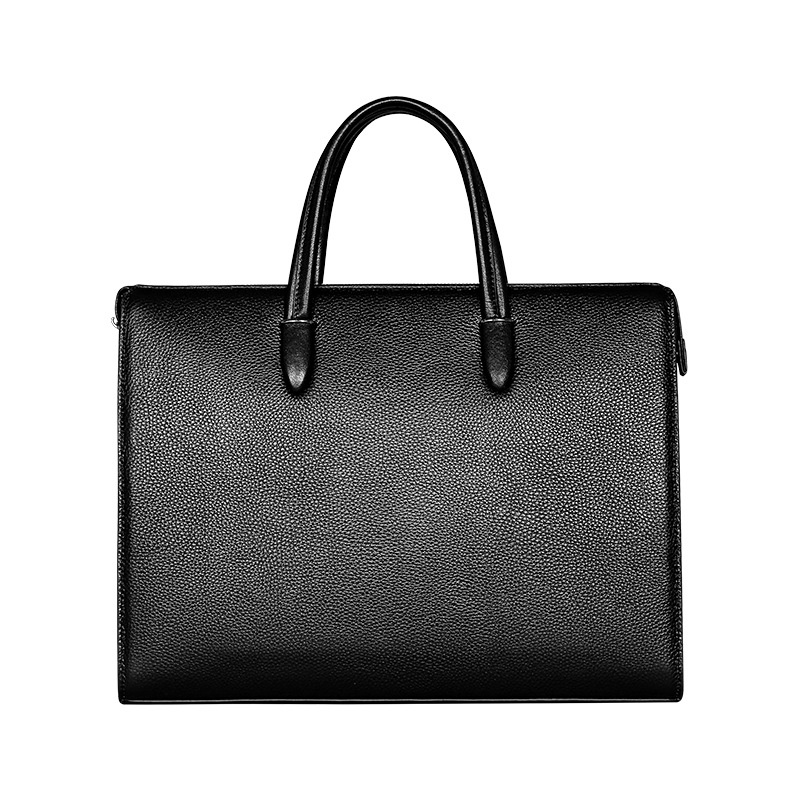Men's Bag Genuine Leather Men's Fingerprint Lock Handbag Large Capacity Computer Bag Men's Business Practical Briefcase