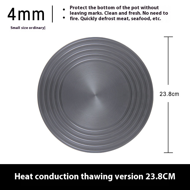 Douyin Same Aluminum Fast Thawing Plate Multi-function Round Rapid Heat Conduction Plate Anti-burn Black Heat Conduction Plate