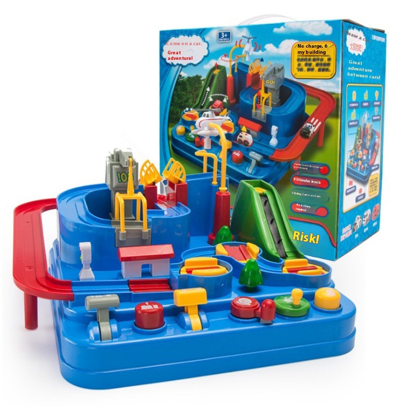 Toschi Children's Adventure Car Plane Track Parking Console Combination Educational Toy Boy