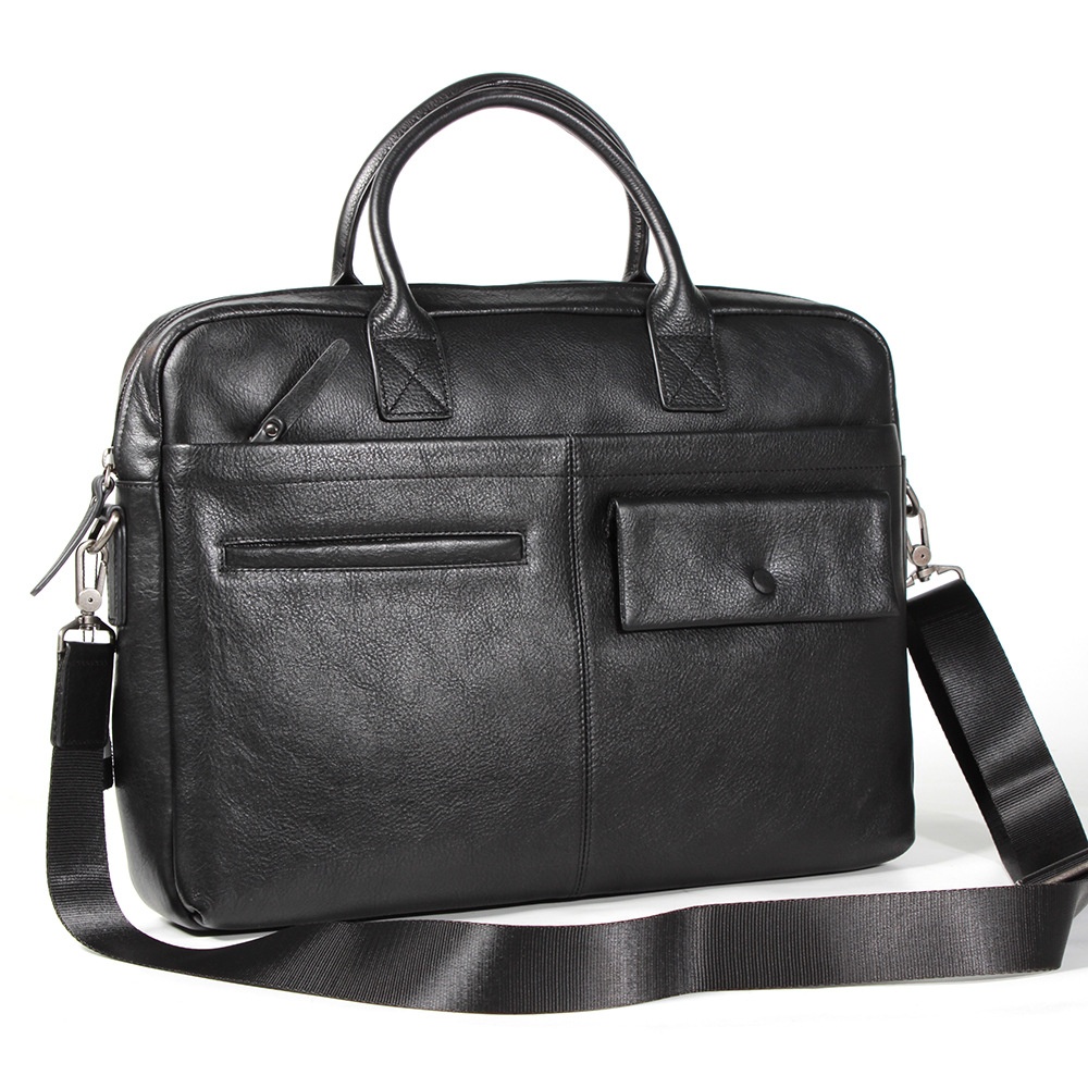 Genuine Leather Men's Handbag First Layer Cowhide Business Bag Shoulder Bag Briefcase Men's Large Capacity Computer Bag