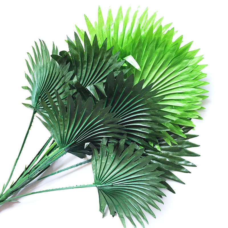 Simulation Plant Large Fan Leaf60 Cm Leaf Silk Cloth Fake Flower Wedding Stake Decoration Material Green Plant