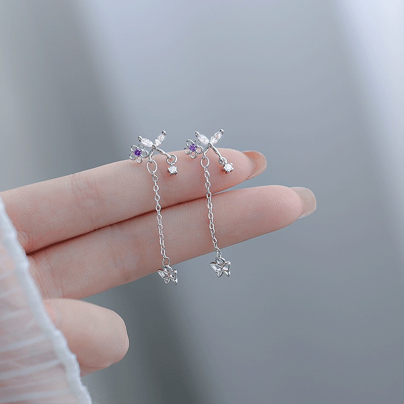 Butterfly Earrings For Women Styley Niche Simple High-end Design Earrings Autumn And Winter Light Luxury All-match Earrings