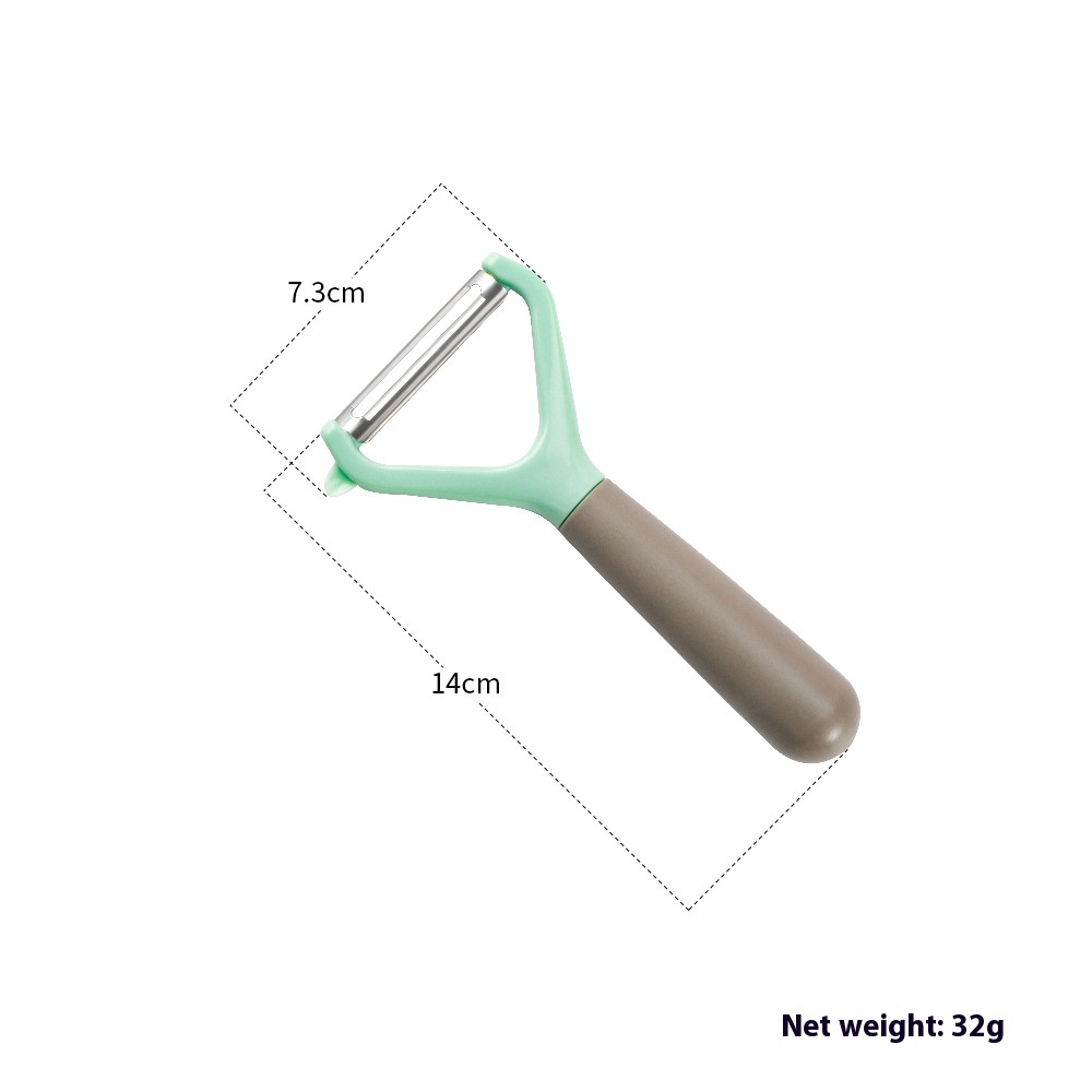 Household Melon Planer Stainless Steel Peeler Fruit Planer Kitchen Gadget Peeler Melon And Fruit Planer Two-color Handle
