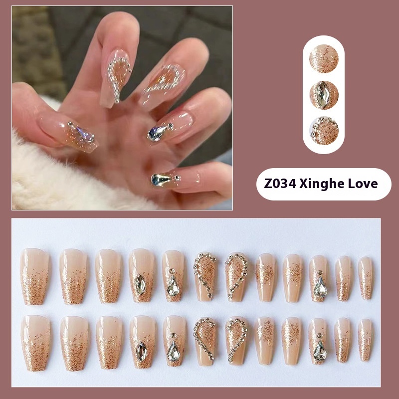 Carefully Selected Nail Art Wearable Flash Nail Pieces Galaxy Love Nail Art Stickers Nail Long Nail Art Stickers Nails