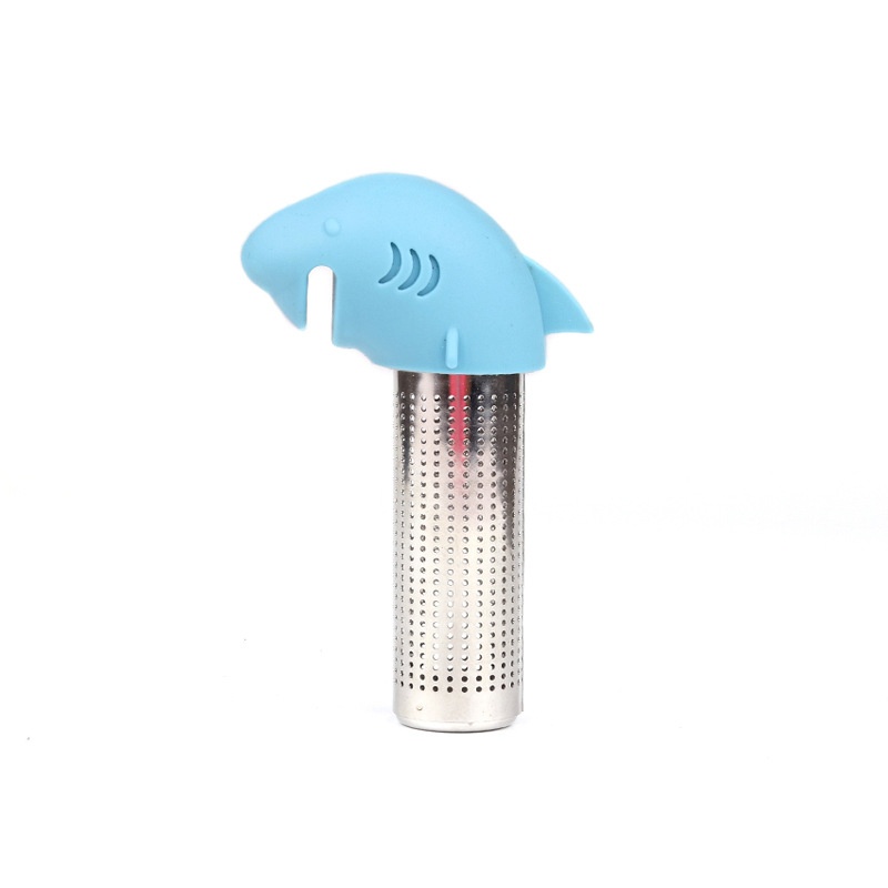 Stock Silicone Tea Bag Stainless Steel304 Tea Brewer Creative Shark Shape Tea Filter