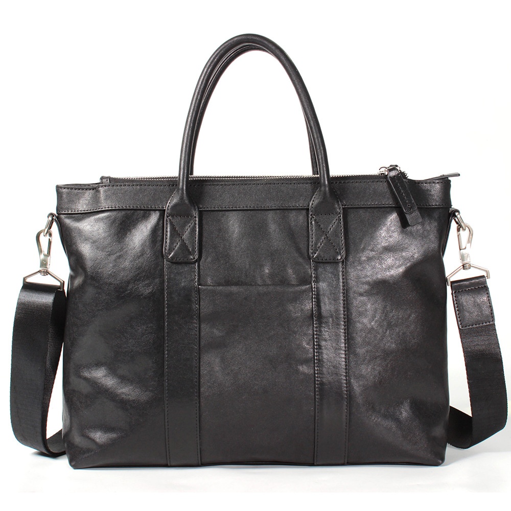 Genuine Leather Work Handbag Men's Briefcase First Layer Cowhide Computer Messenger Bag Business Travel