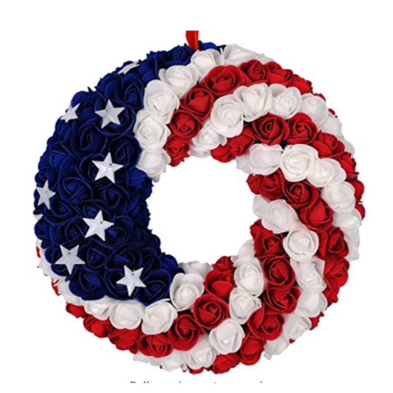 USAIndependence Day Wreath Decorations Family Festival Props Easter Decorations