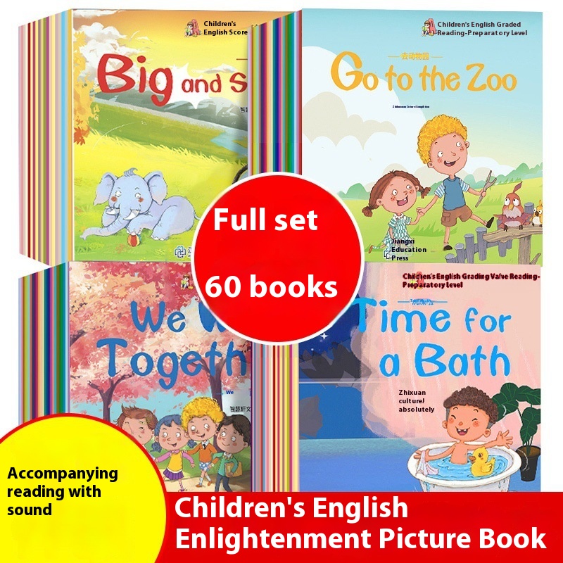 Free Shipping For Children's English Graded Reading60 Genuine Children's English Picture Books, Enlightenment Early Education Story Books, Children's Books