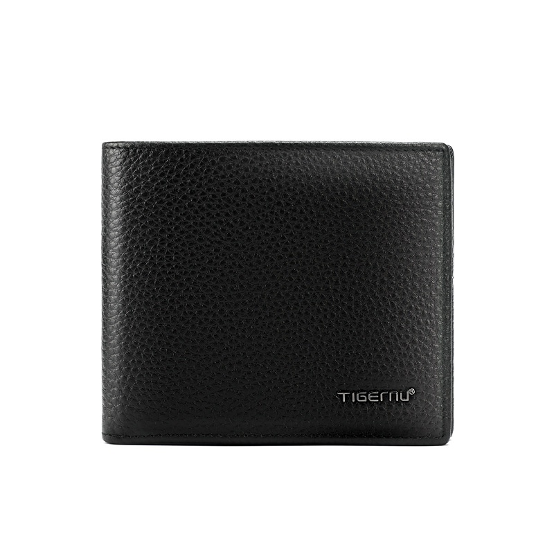 Tigernu Men's Short Wallet Genuine Leather Men's Bag Multi-card Slot Multi-function RFIDAnti-theft Business Coin Purse Men