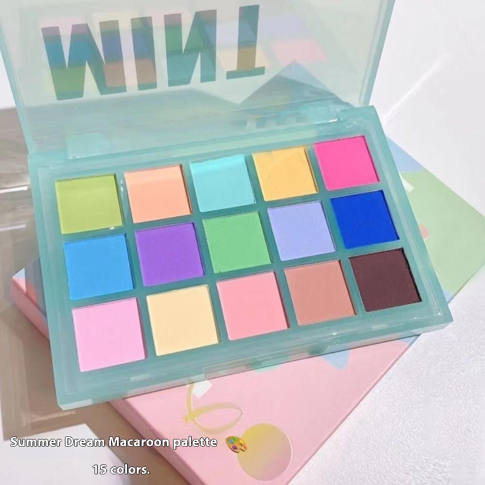 MYHO15 Color Eye Shadow Plate Pearlescent Matte Waterproof Non-blooming Powder Fine Colorful Eye Shadow Foreign Trade Makeup