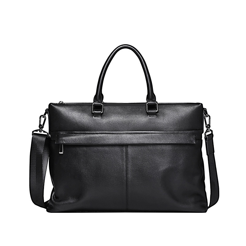 Men's Bag Genuine Leather Men's Handbag Cowhide Computer Bag15.6 Inch Business Large Capacity Briefcase Messenger Bag