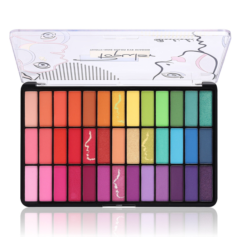 Popular Recommend 39-color Eyeshadow Plate Matte High Pearlescent Earth Color Eyeshadow Waterproof Student Party Cheap Makeup