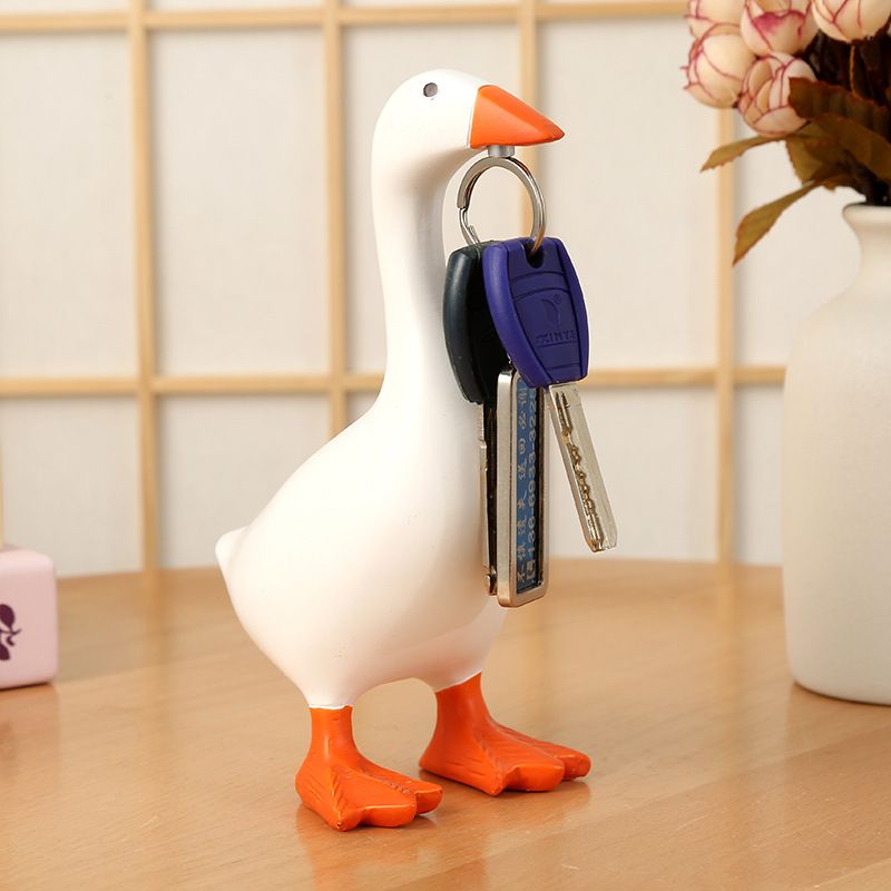 Duck Key Holder-Creative DIYMagnetic Resin Duck Sculpture For Entryway Key Storage And Decoration